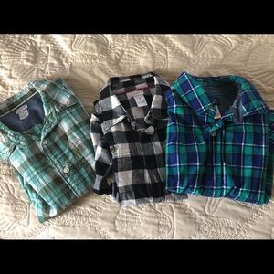 Boys long sleeve button down shirts. 1/10 Last week to buy!